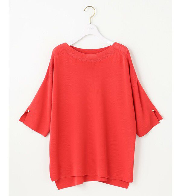 ANY SIS「【接触冷感・UVカット・洗える】ビューティクールボートネック プルオーバー」|ニット・セーター|