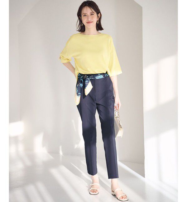 ANY SIS「【接触冷感・UVカット・洗える】ビューティクールボートネック プルオーバー」|ニット・セーター|