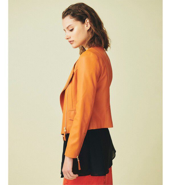 GRACE CONTINENTAL「ジップライダースジャケット」|ライダースジャケット|