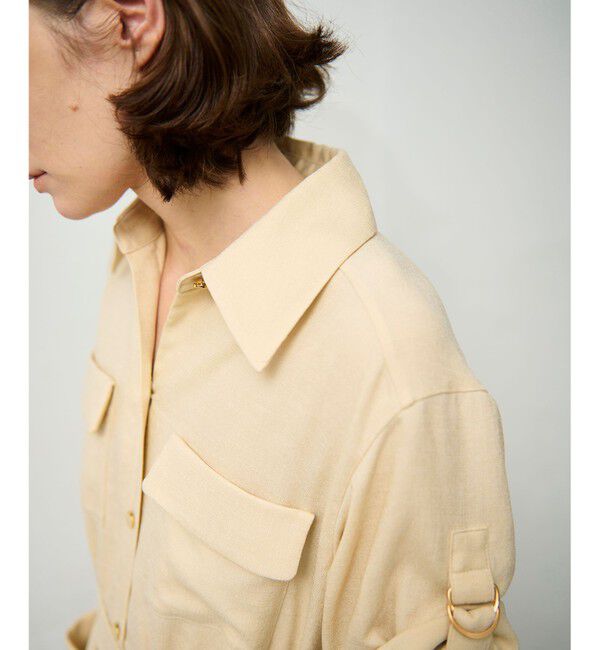 Grace Class「リネンタッチサファリドレス」|ワンピース|