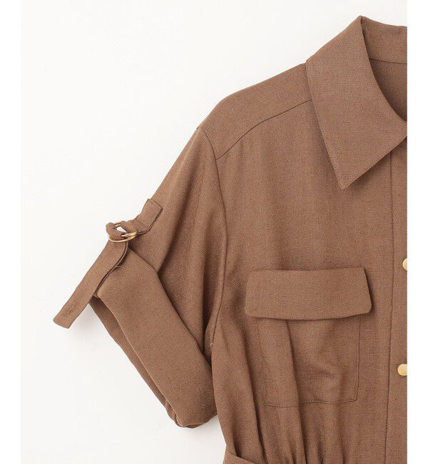 Grace Class「リネンタッチサファリドレス」|ワンピース|