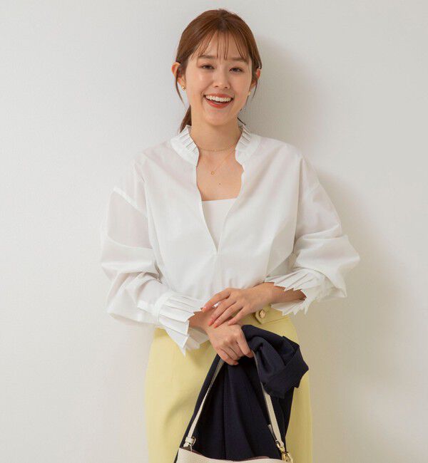 NOLLEY'S「フリル襟プルオーバーシャツ」|シャツ・ブラウス|