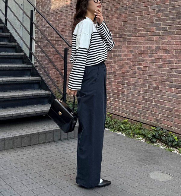 fredy emue「【低身長サイズ34有り】チノタックパンツ」|チノ|