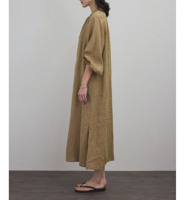 SALON adam et rope'「【WEB限定】ヨーロピアンフラックスリネンワンピース［洗える］」|ワンピース|