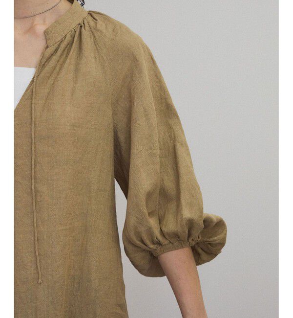 SALON adam et rope'「【WEB限定】ヨーロピアンフラックスリネンワンピース［洗える］」|ワンピース|