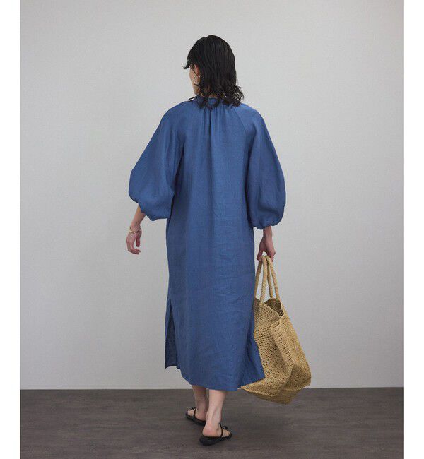 SALON adam et rope'「【WEB限定】ヨーロピアンフラックスリネンワンピース［洗える］」|ワンピース|