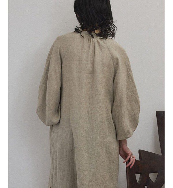 SALON adam et rope'「【WEB限定】ヨーロピアンフラックスリネンワンピース［洗える］」|ワンピース|