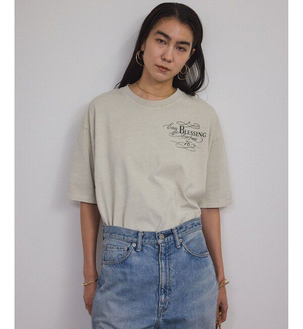SALON adam et rope'「ビンテージライクパルファムプリントビッグTシャツ」|Tシャツ・カットソー|