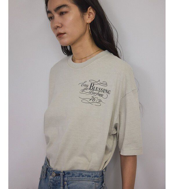 SALON adam et rope'「ビンテージライクパルファムプリントビッグTシャツ」|Tシャツ・カットソー|