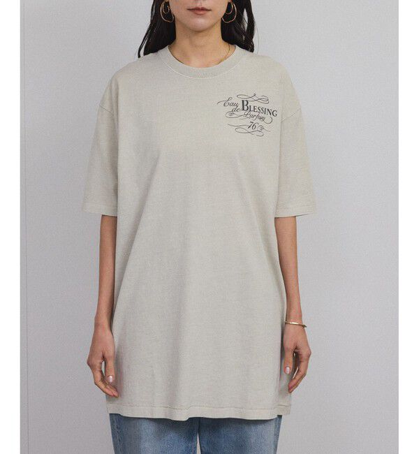 SALON adam et rope'「ビンテージライクパルファムプリントビッグTシャツ」|Tシャツ・カットソー|