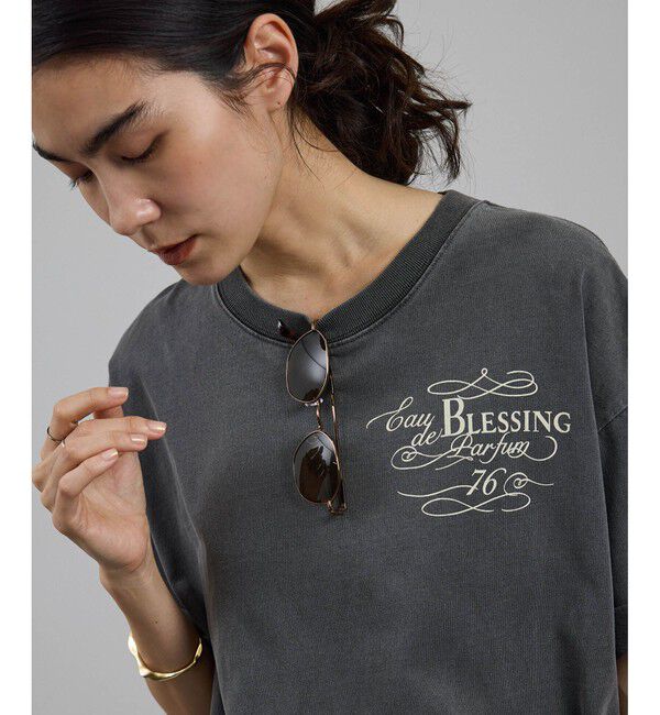 SALON adam et rope'「ビンテージライクパルファムプリントビッグTシャツ」|Tシャツ・カットソー|
