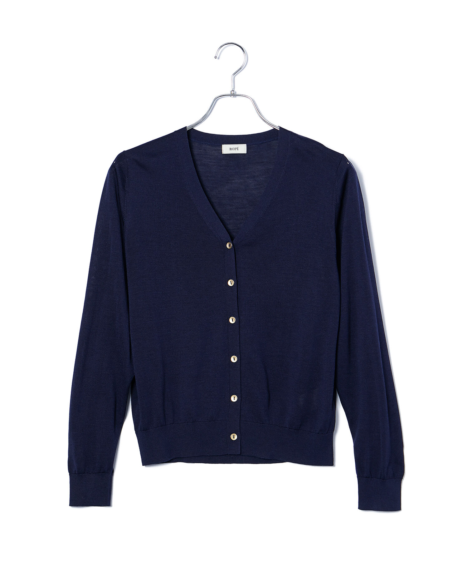 ROPE「【スキンニット】Vネックシルク100％カーディガン」|カーディガン|