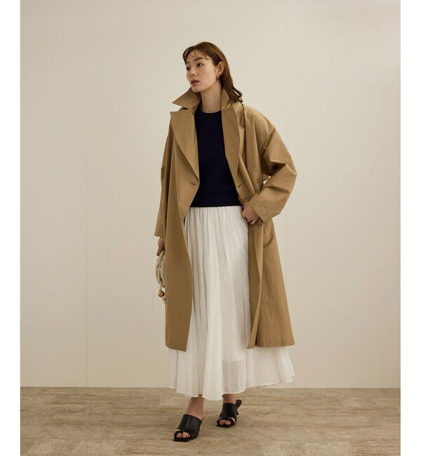 ROPE「【洗える】クルーネックミドルゲージ5分袖ニット【オーガニックコットン】/セットイン対応」|ニット・セーター|