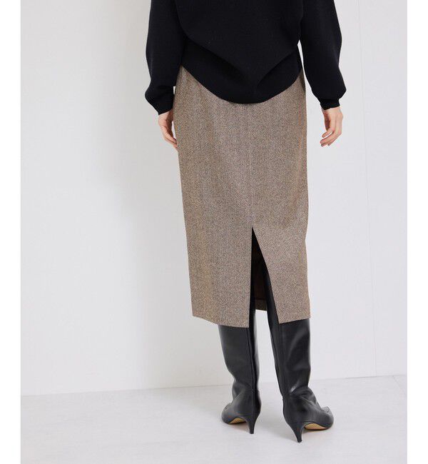 ROPE「【WEB限定】ヘリンボーンポケット付きタイトスカート」|スカート|