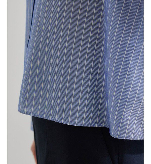 ROPE「【洗える】コットンシアークロップドシャツブラウス」|シャツ・ブラウス|