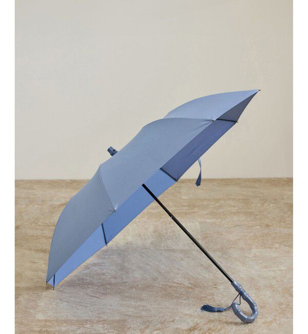 ROPE「【晴雨兼用・高機能】２段式開閉 折りたたみバンブーパラソル【UVカット/遮光・遮熱・防水効果】」|傘|