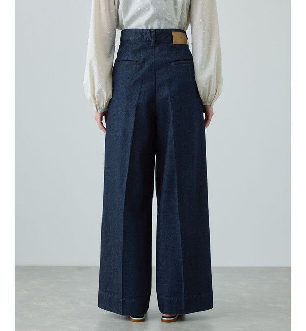 ROPE「テンセルデニムストレートワイドパンツ/イージーケア・セットアップ対応」|デニム|
