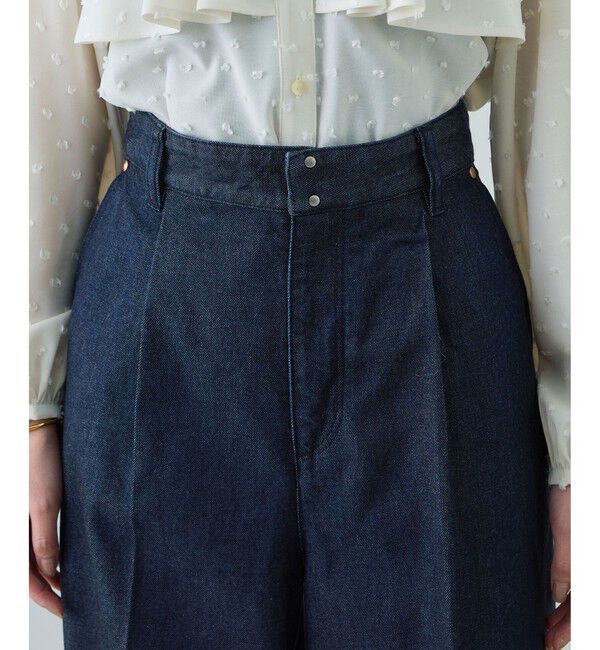 ROPE「テンセルデニムストレートワイドパンツ/イージーケア・セットアップ対応」|デニム|