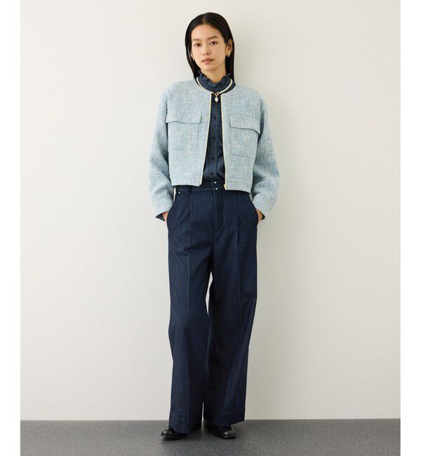 ROPE「テンセルデニムストレートワイドパンツ/イージーケア・セットアップ対応」|デニム|