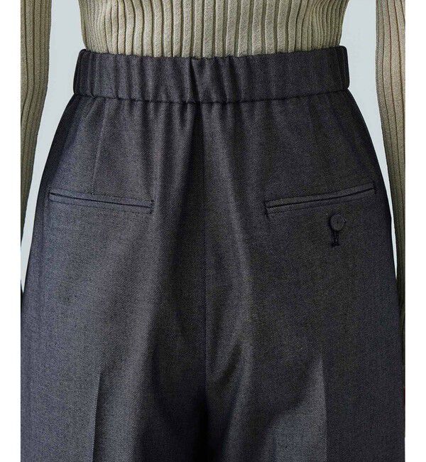 ROPE「トリアセツイル ワンタックイージーワイドパンツ(デニムライク)/イージーケア・セットアップ対応」|スラックス|