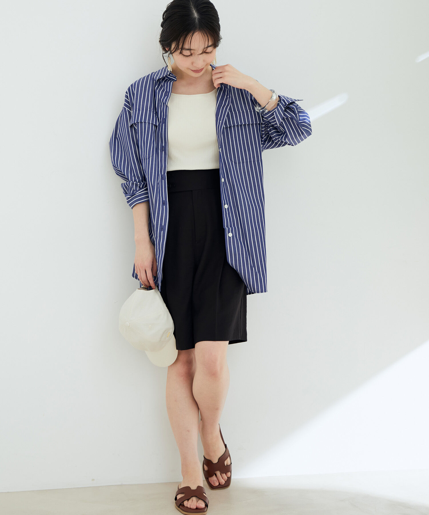 VIS「【鎌倉シャツ&times;ViS】ポプリンドロップショルダーシャツ」|シャツ・ブラウス|