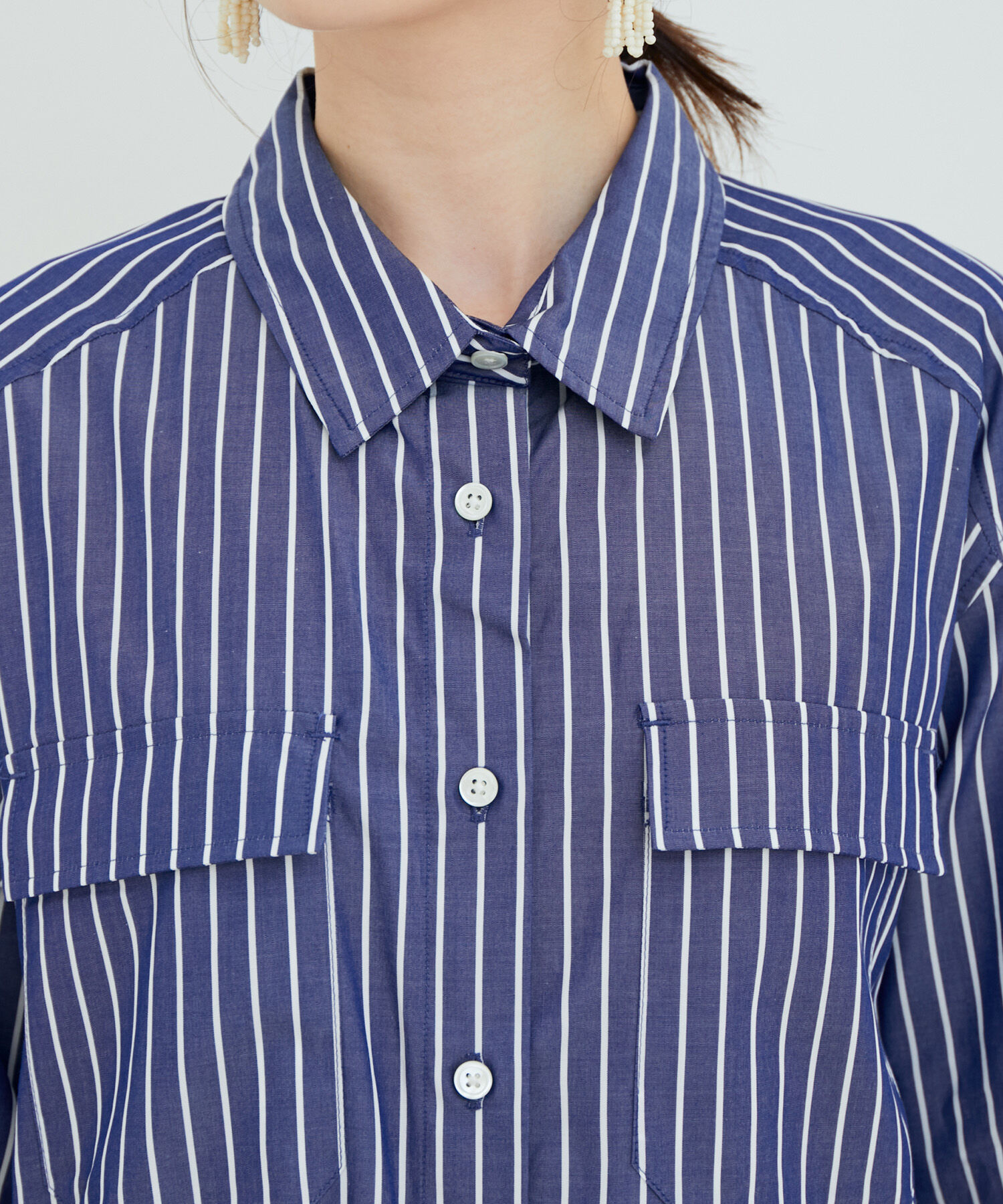 VIS「【鎌倉シャツ&times;ViS】ポプリンドロップショルダーシャツ」|シャツ・ブラウス|