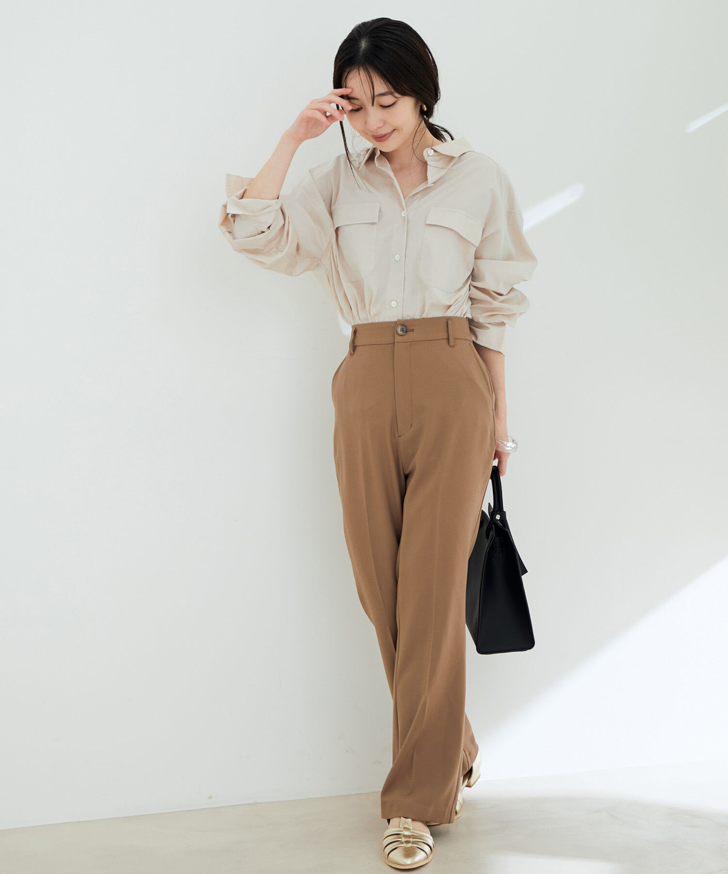 VIS「【鎌倉シャツ&times;ViS】ポプリンドロップショルダーシャツ」|シャツ・ブラウス|