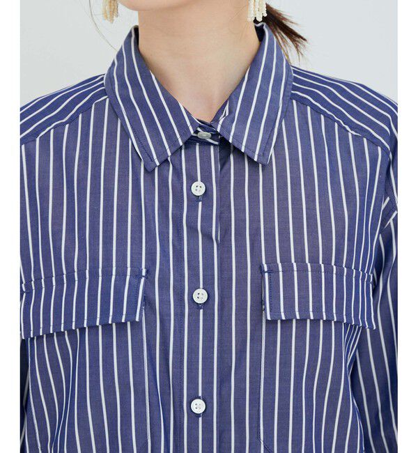 VIS「【鎌倉シャツ&times;ViS】ポプリンドロップショルダーシャツ」|シャツ・ブラウス|