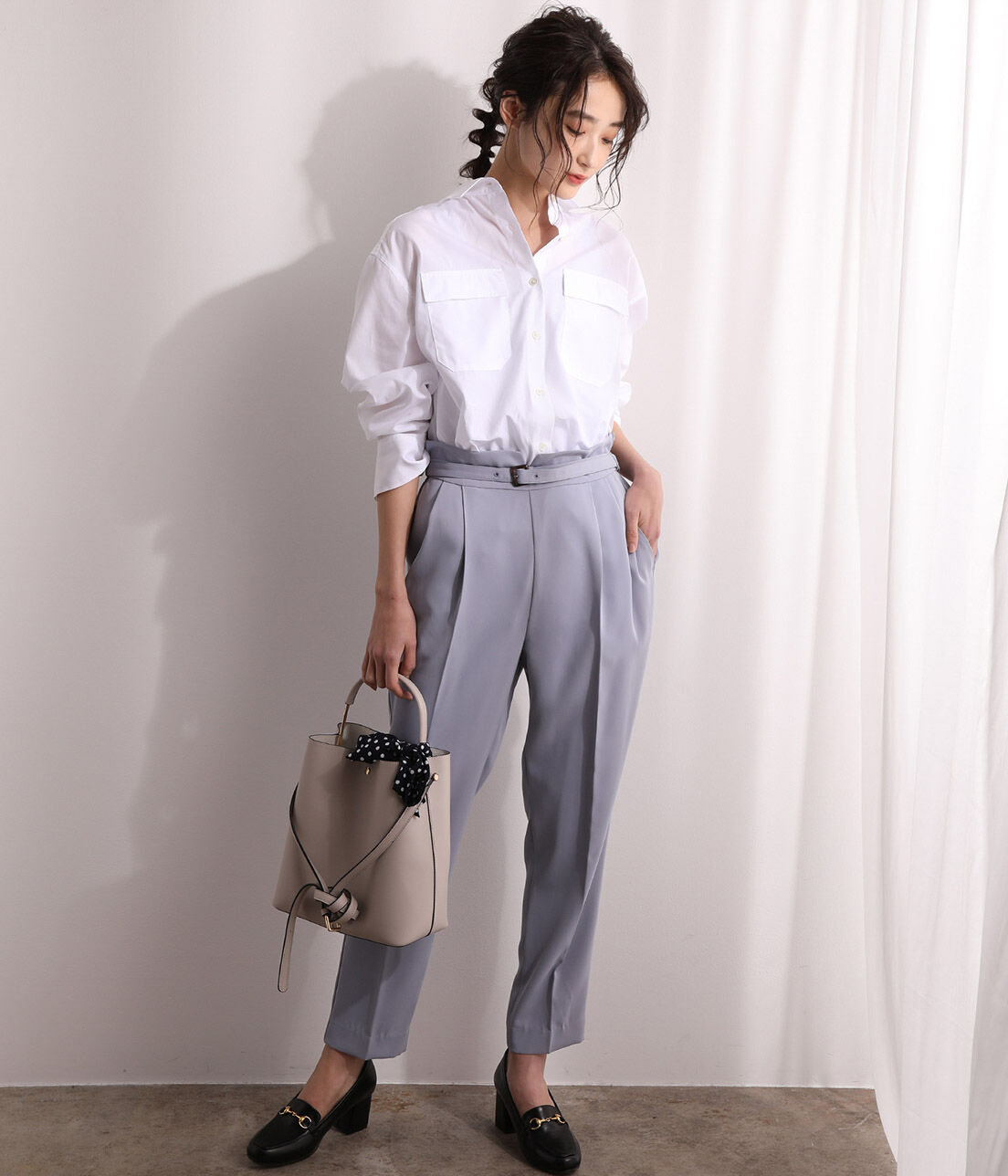 VIS「【鎌倉シャツ&times;ViS】ポプリンドロップショルダーシャツ」|シャツ・ブラウス|