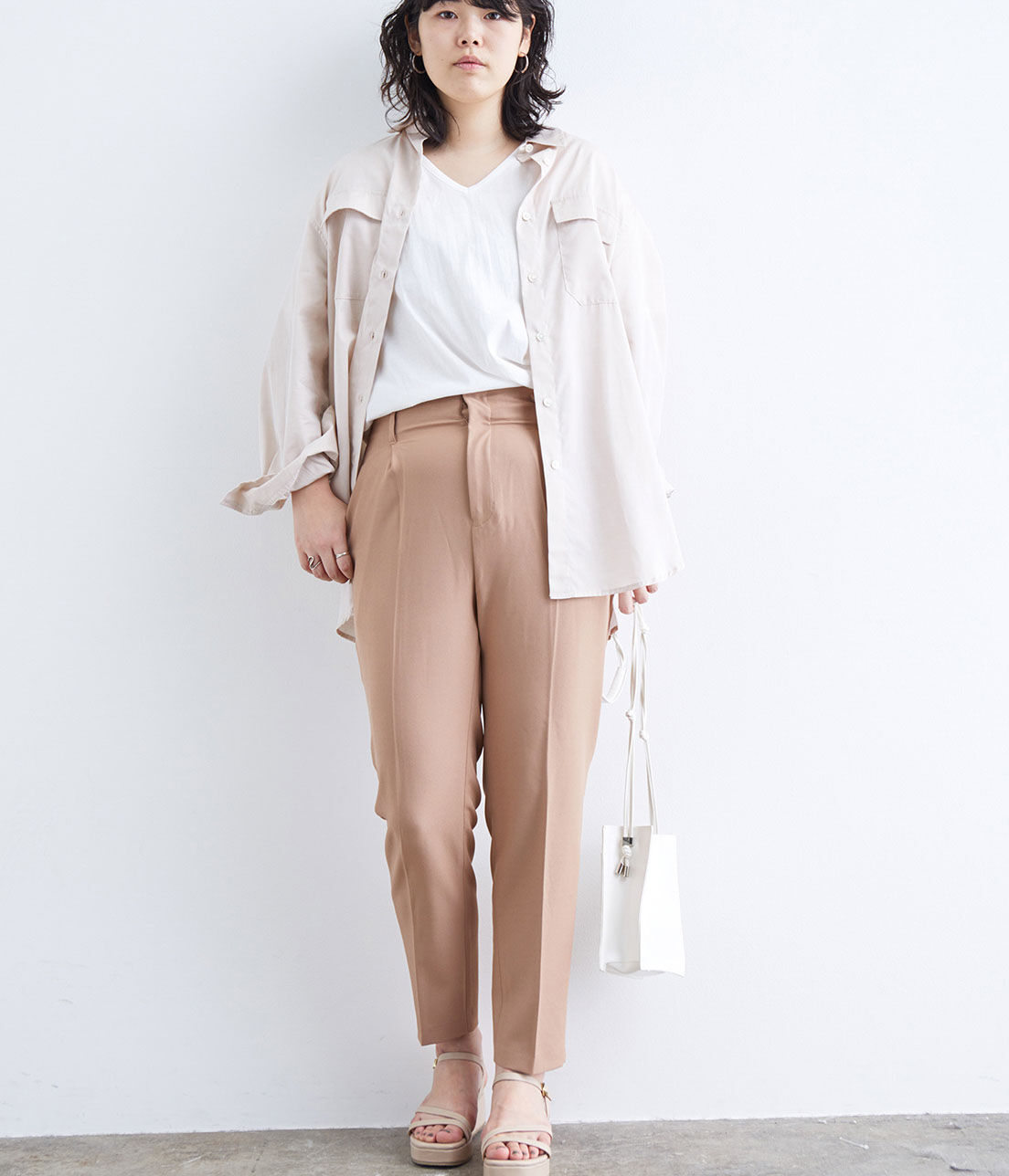 VIS「【鎌倉シャツ&times;ViS】ポプリンドロップショルダーシャツ」|シャツ・ブラウス|
