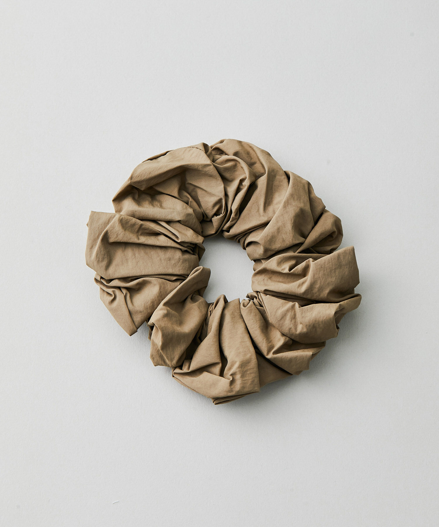 VIS「シワ加工ボリュームシュシュ」|ヘアゴム・シュシュ|カーキ(36)