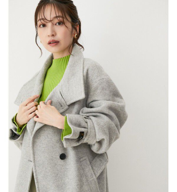 VIS「【静電気防止】2WAY毛混シャギーロングコート」|その他|