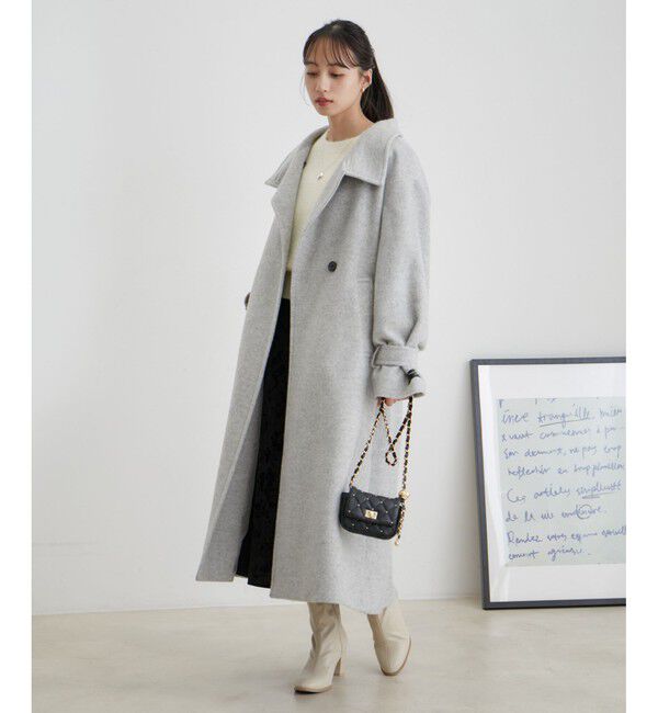 VIS「【静電気防止】2WAY毛混シャギーロングコート」|その他|