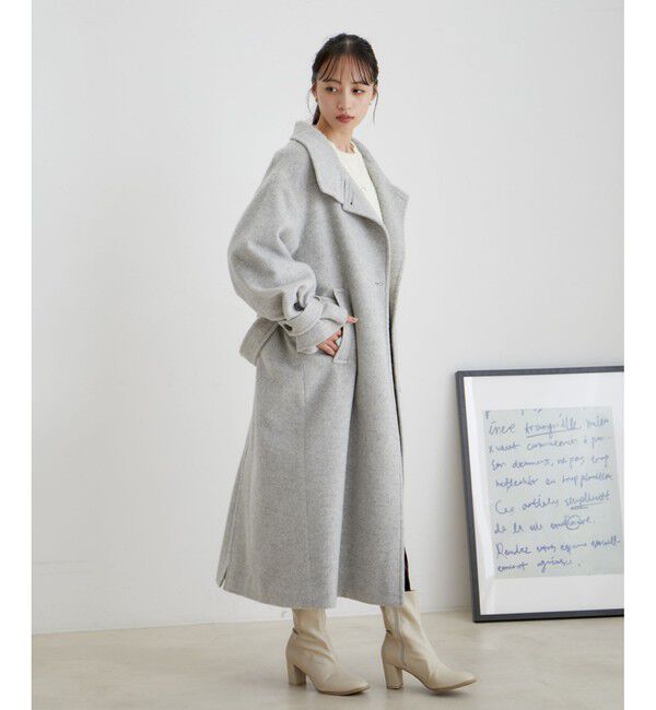 VIS「【静電気防止】2WAY毛混シャギーロングコート」|その他|