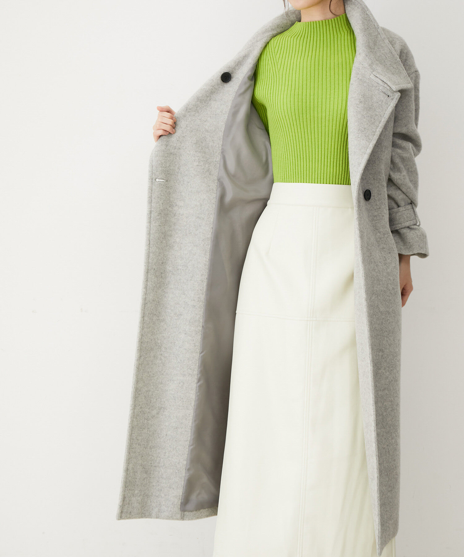 VIS「【静電気防止】2WAY毛混シャギーロングコート」|その他|