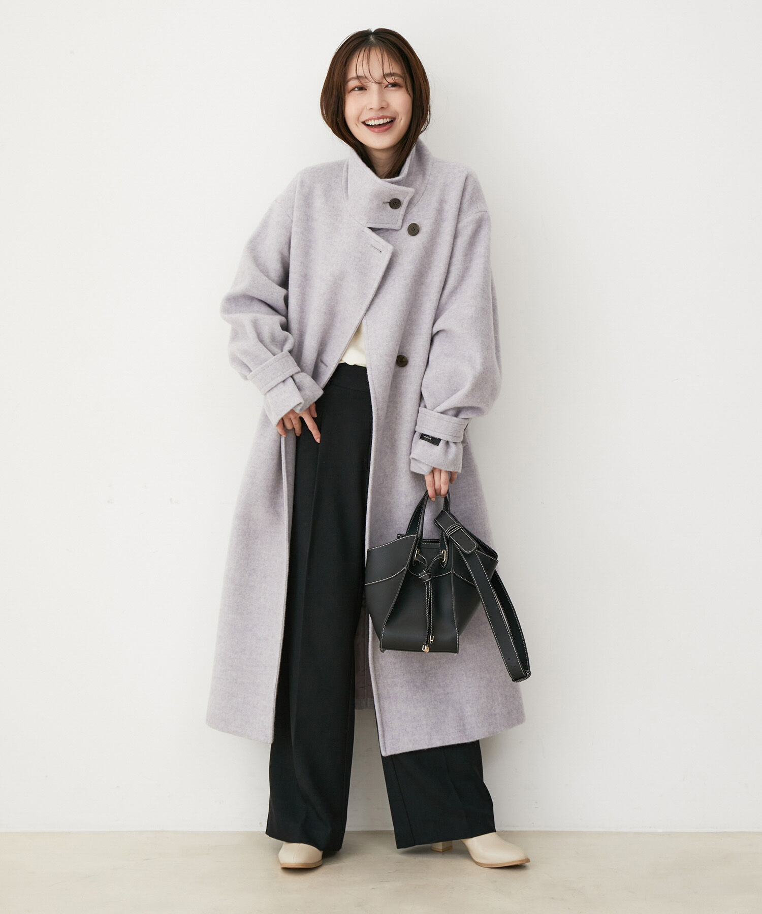 VIS「【静電気防止】2WAY毛混シャギーロングコート」|その他|