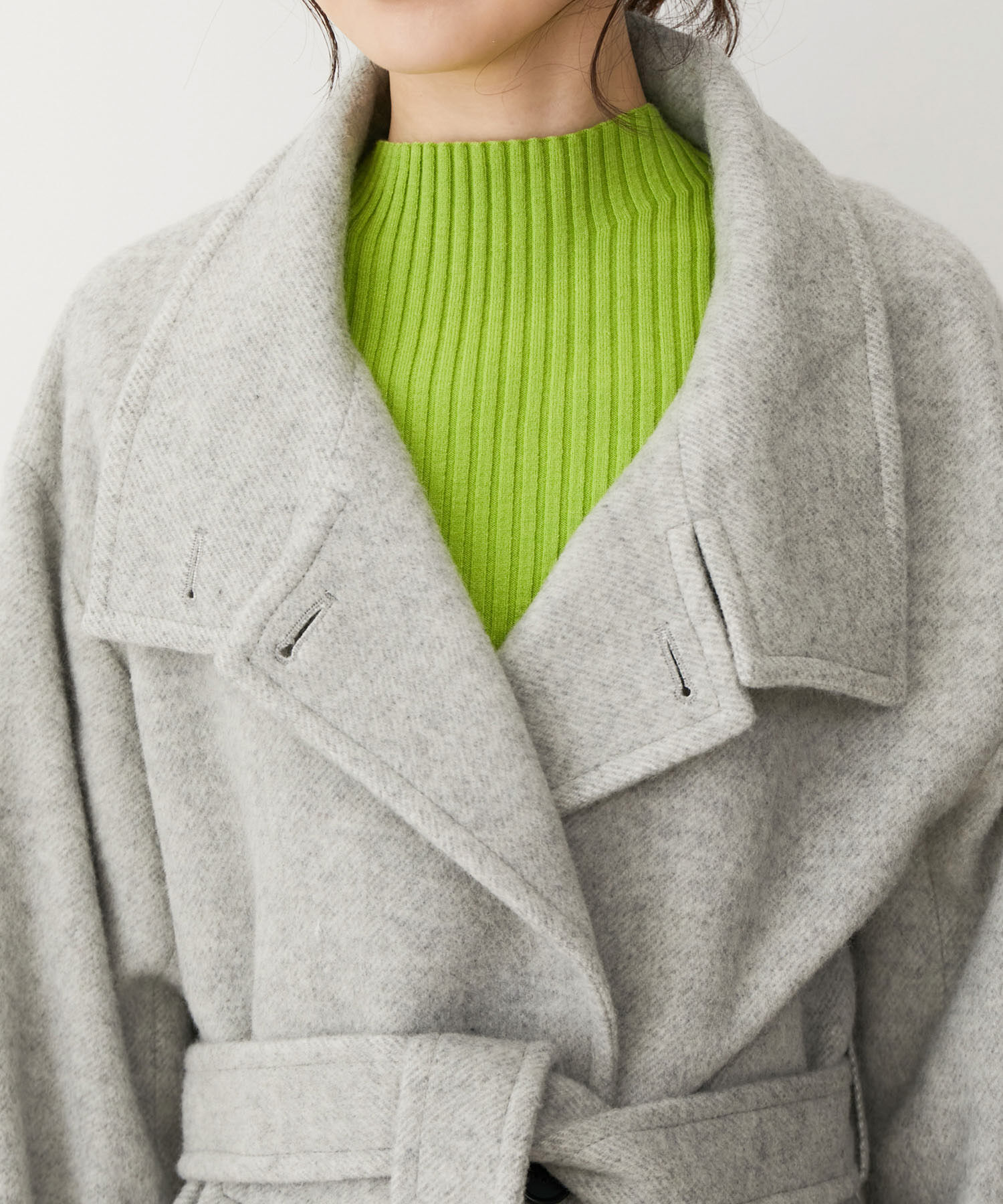 VIS「【静電気防止】2WAY毛混シャギーロングコート」|その他|