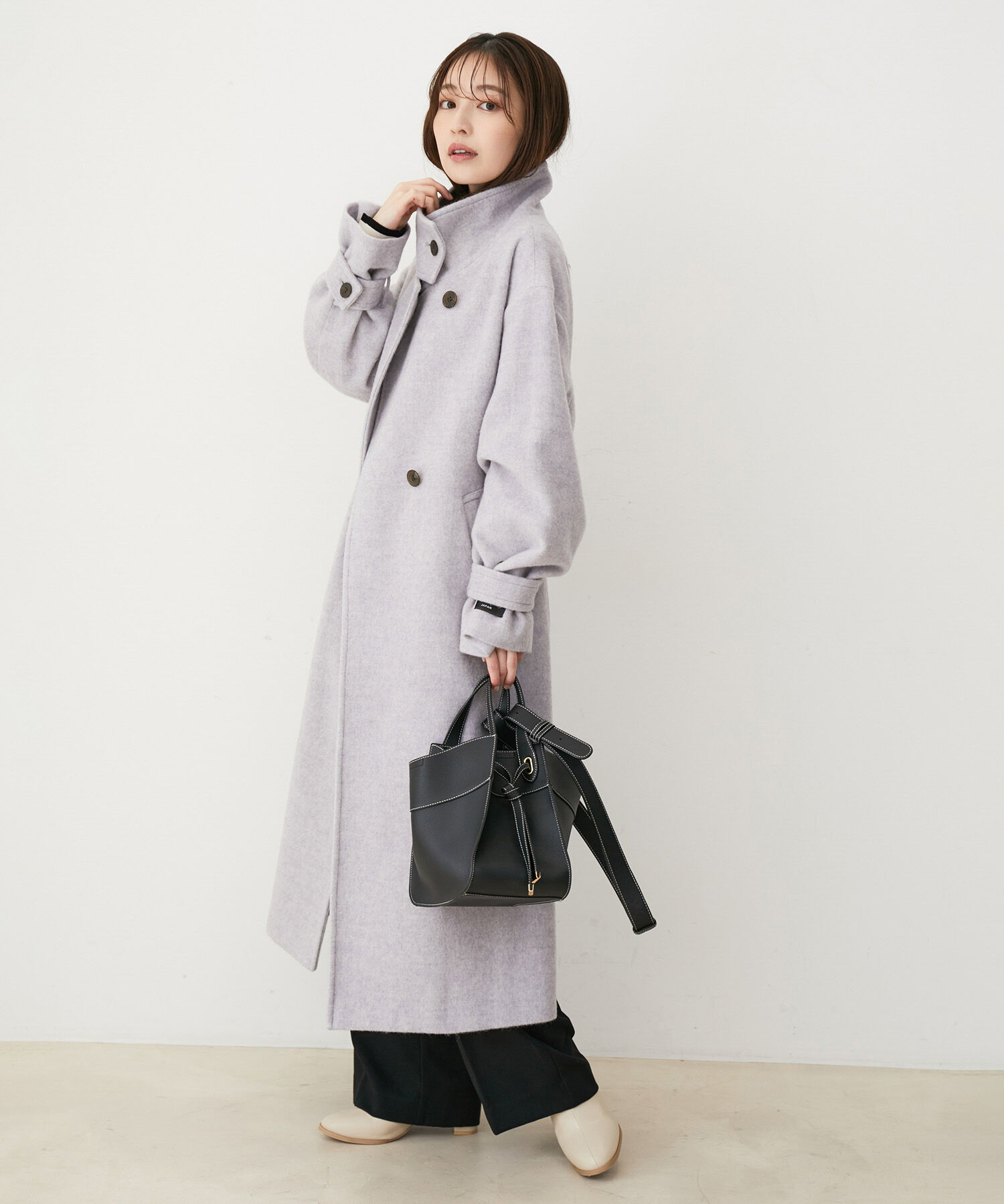 VIS「【静電気防止】2WAY毛混シャギーロングコート」|その他|