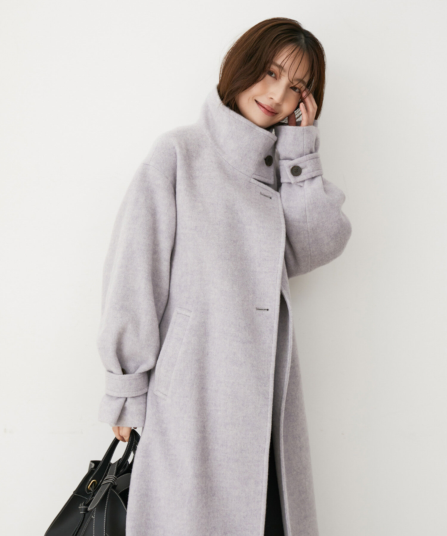 VIS「【静電気防止】2WAY毛混シャギーロングコート」|その他|