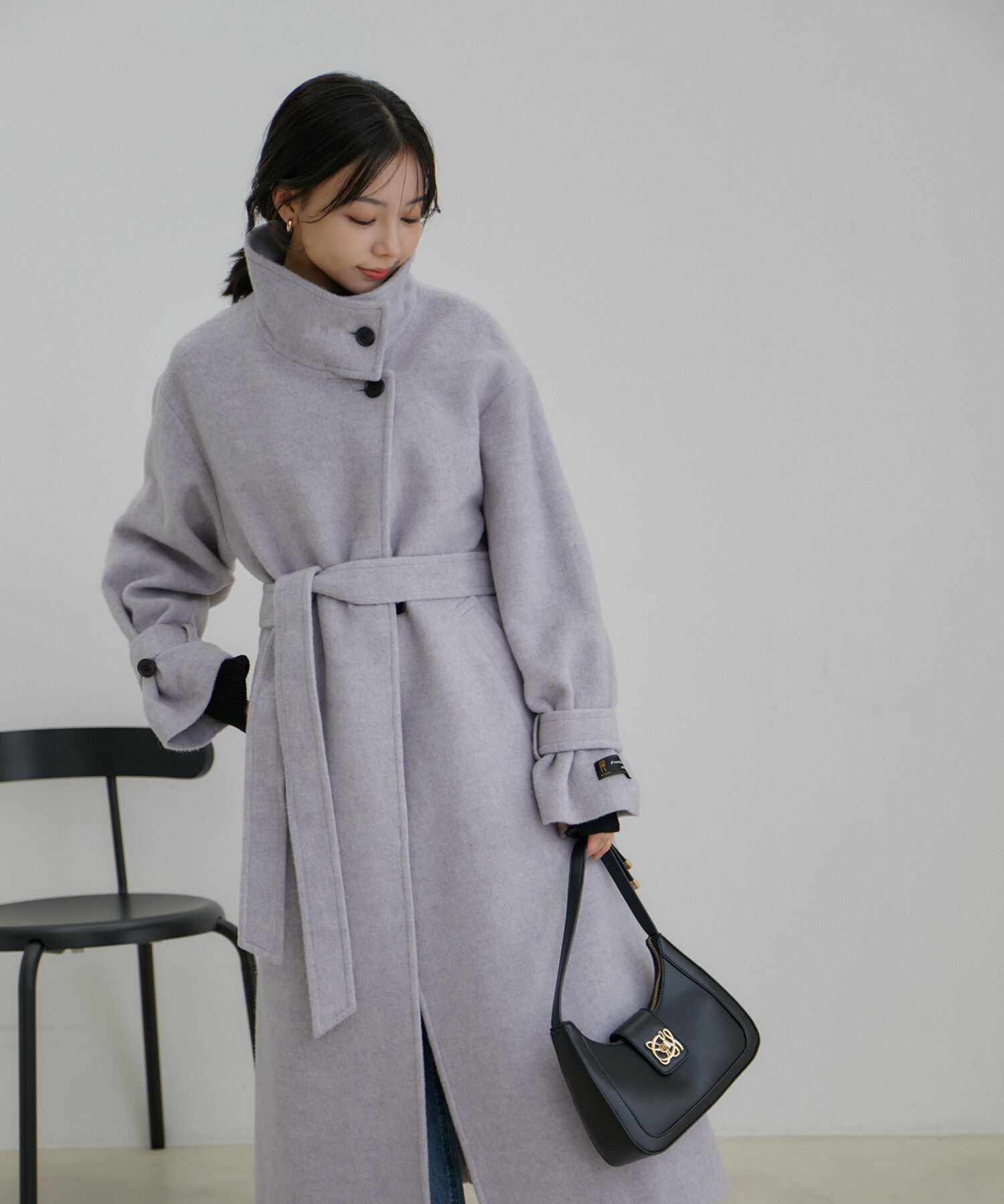 VIS「【静電気防止】2WAY毛混シャギーロングコート」|その他|