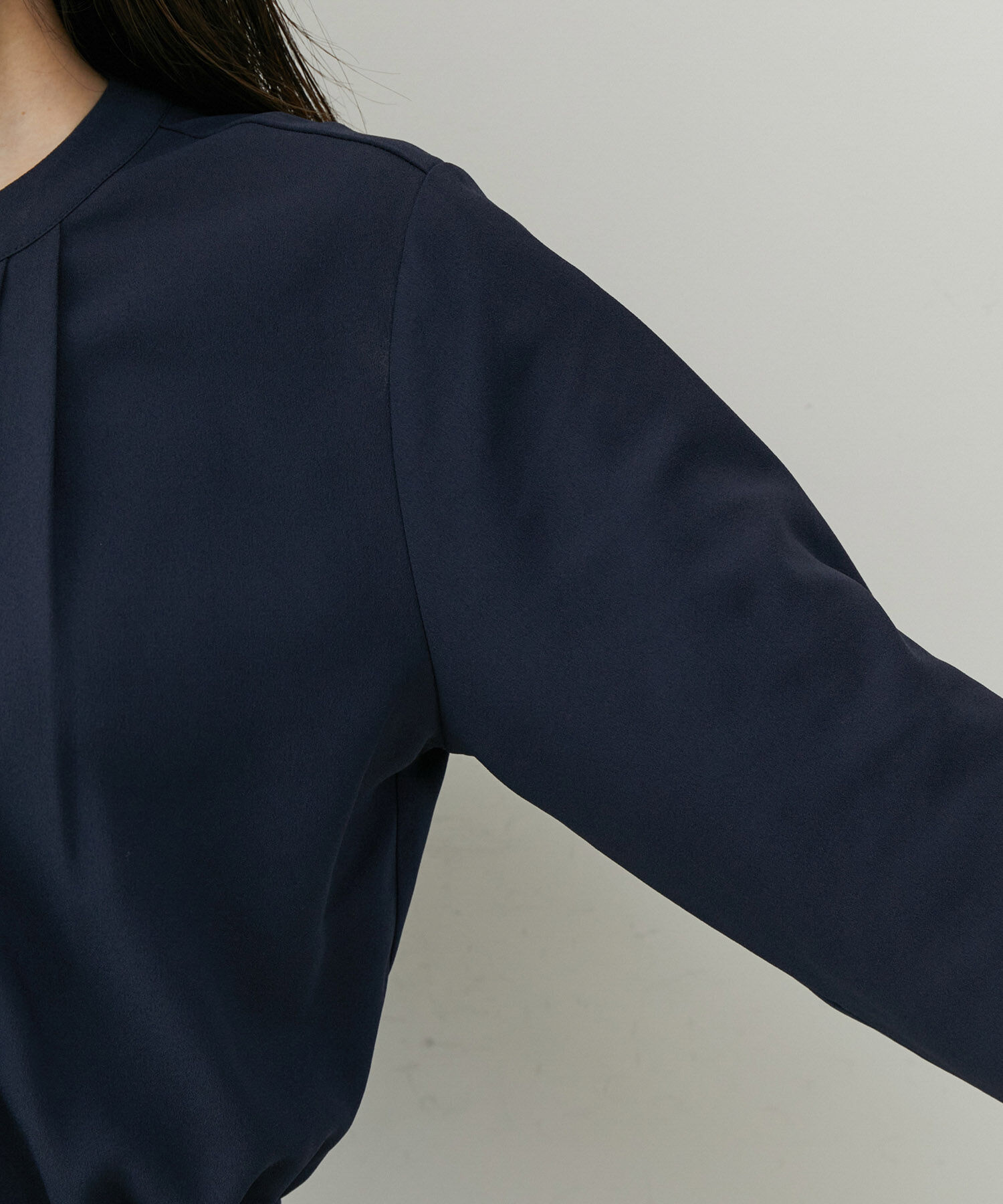 VIS「【選べる着丈・洗える】フロントタック長袖ワンピース【WEB・アウトレット限定】」|ワンピース|