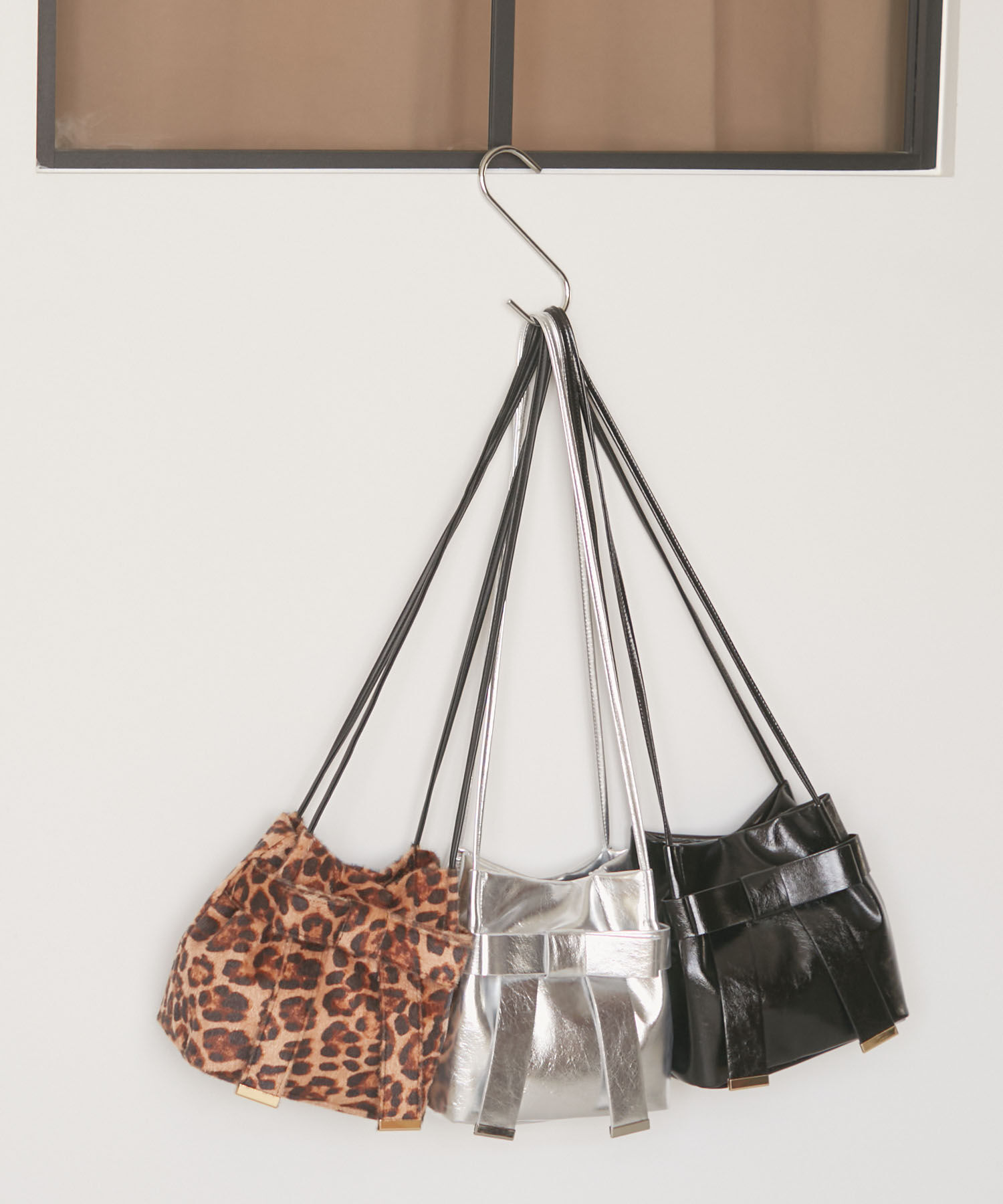 VIS「【ハンドルの長さ調節が出来る】リボンミニトートバック」|ショルダー・メッセンジャー|