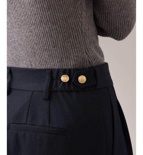 VIS「【美easy】コンフォートストレートワイドパンツ/イージーケア・UVケア・セットアップ対応」|チノ|