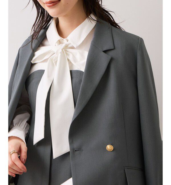 VIS「美easyコンフォートボウタイドッキングシャツ/イージーケア・2WAY」|シャツ・ブラウス|