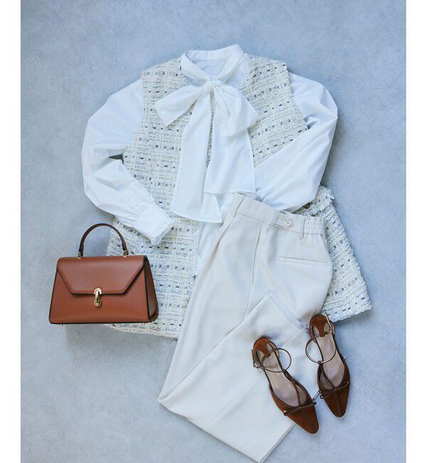 VIS「【WEB限定】ノーカラーツイードジレ」|ベスト・ジレ|