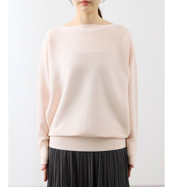 Rope&rsquo;Picnic「【洗濯機OK・アンチピリング】マシュマロ袖パールドルマンニット」|ニット・セーター|