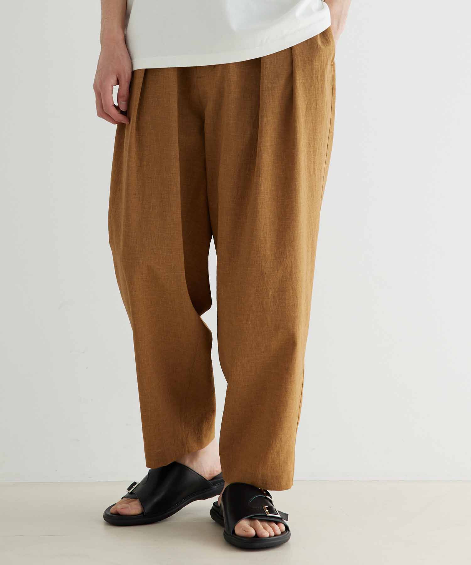 ADAM ET ROPE'「接触冷感 ワイド テーパード アンクルパンツ/イージーケア/吸水速乾」|その他|