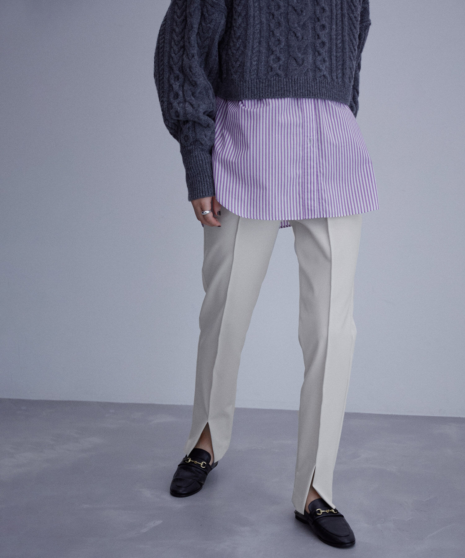 ADAM ET ROPE'「2WAYストレッチスリムパンツ」|その他|オフホワイト(15)