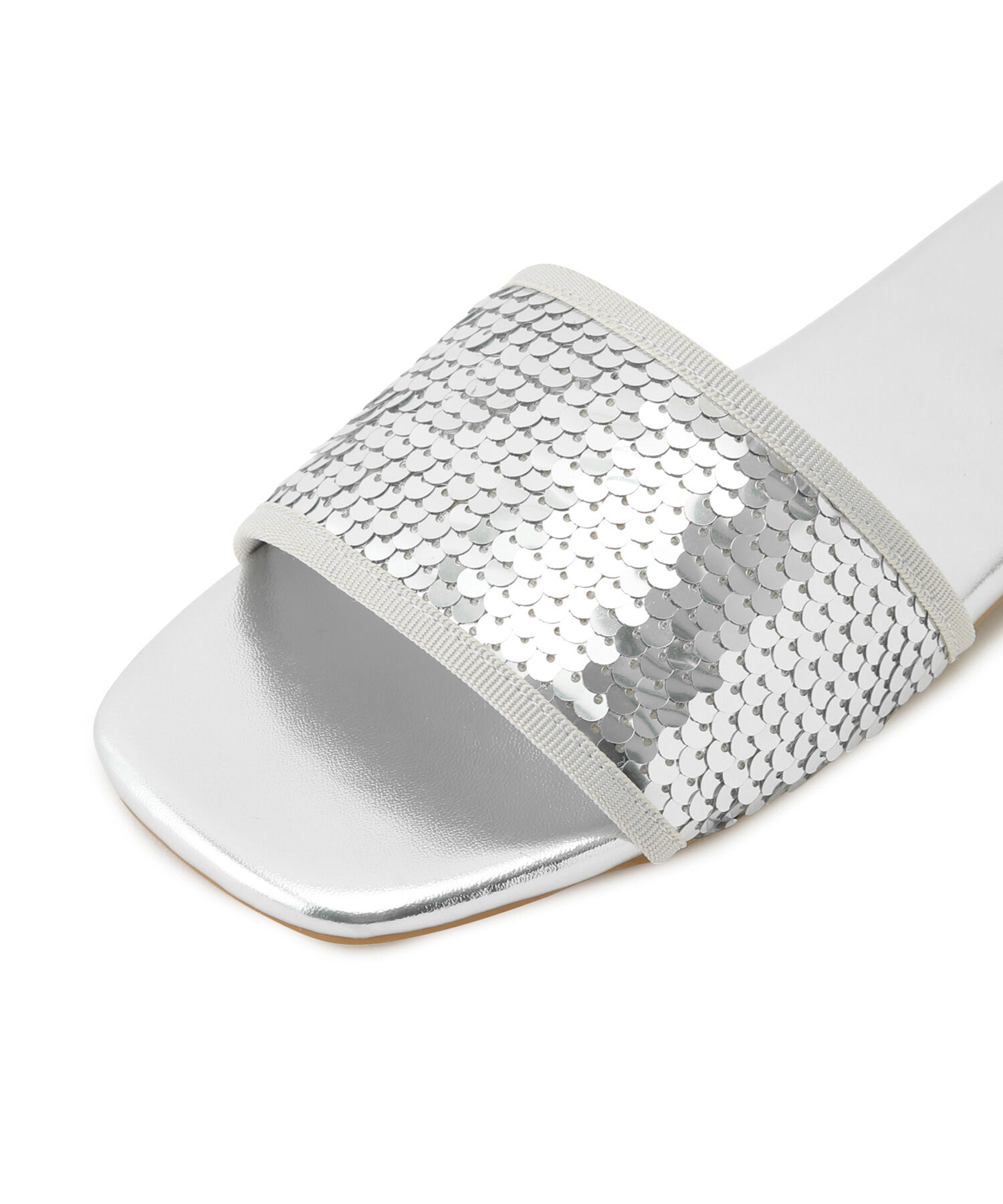 ADAM ET ROPE'「スパンコールフラット」|サンダル|