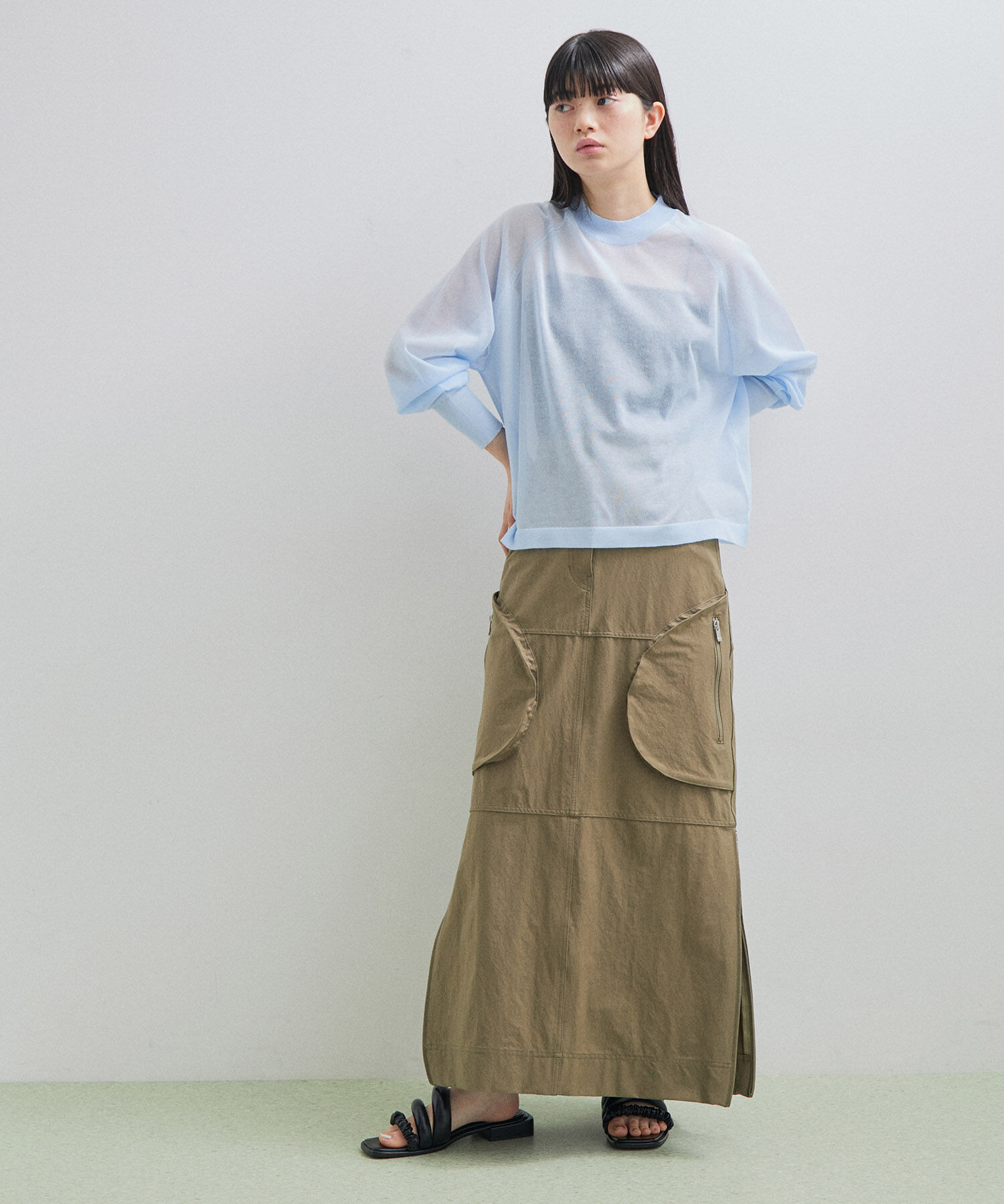 ADAM ET ROPE'「【UVカット】ポケットワークスカート」|スカート|